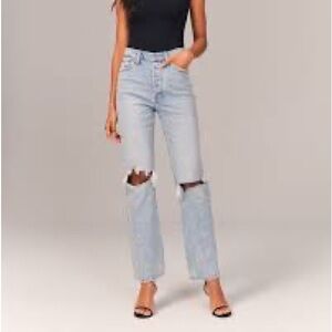 Abercrombie high rise dad jeans